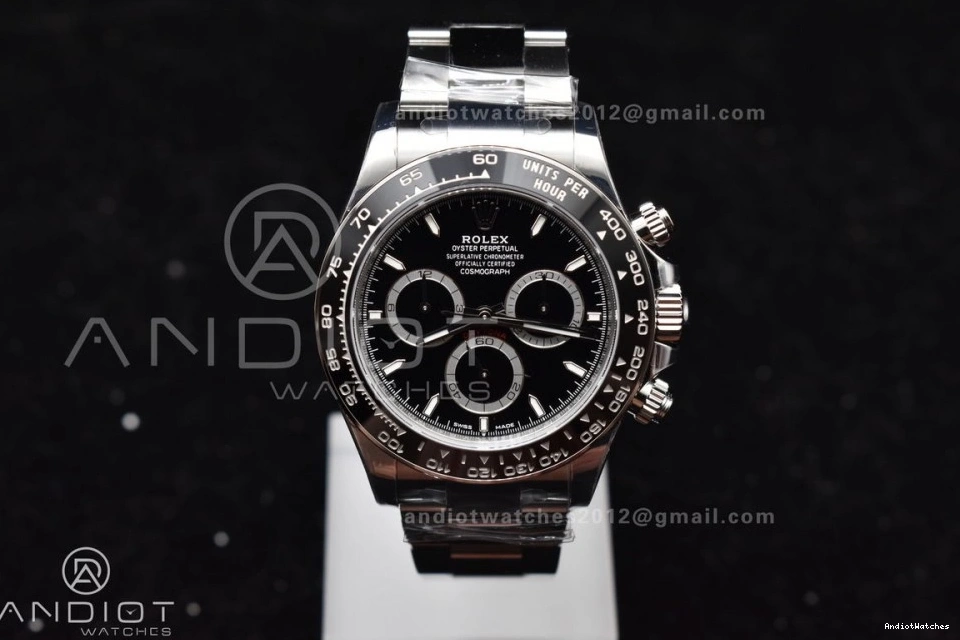 Elegant Steel Rolex Daytona Black SL4801 Factory Movement Dial in 1051 904L SBF VS 1:1 126500 0205